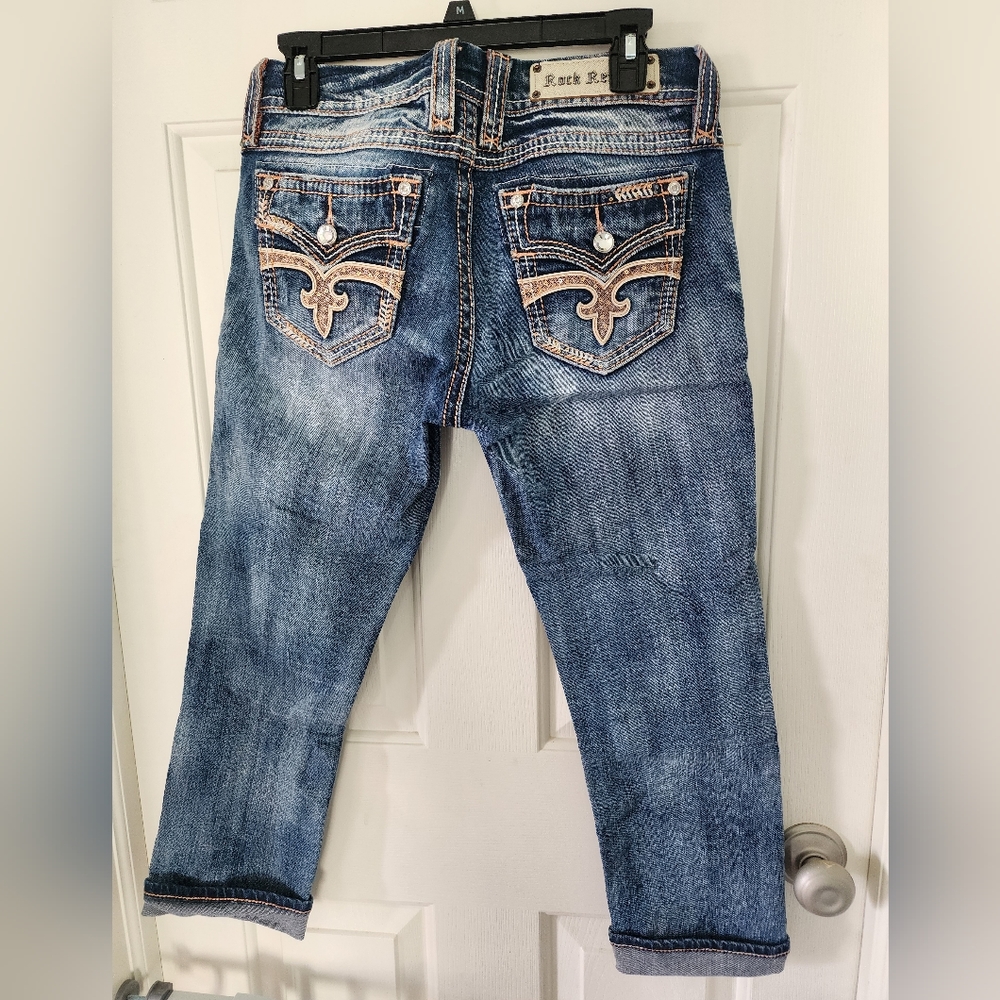 Rock Revival Embellished Capris